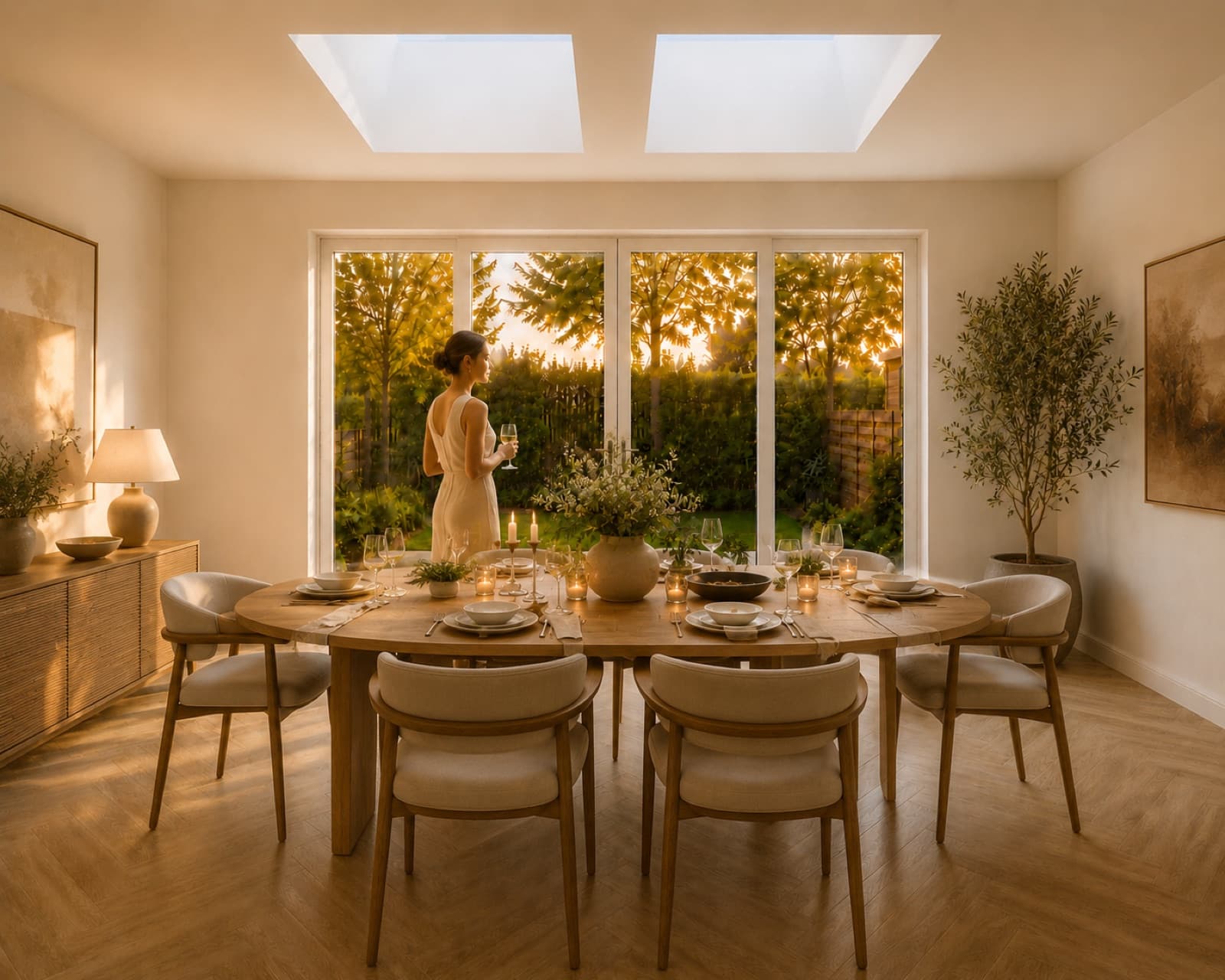 A prefab single-storey rear extension